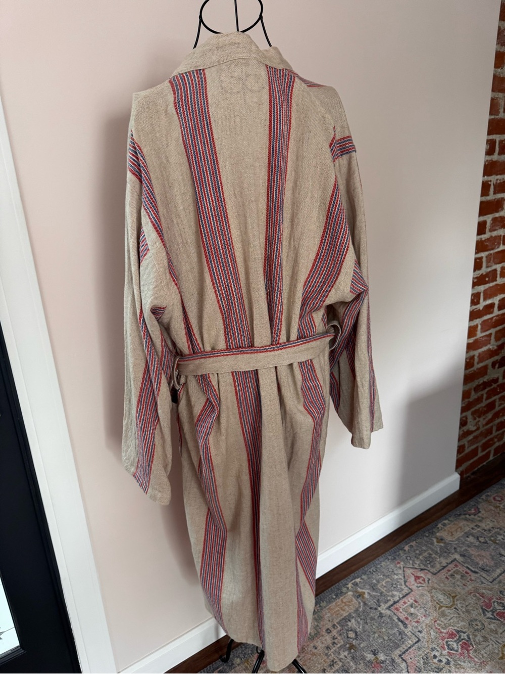Oddbird Co. M/L Robe Turkish Cotton/Linen Blend - Picture 2 of 6